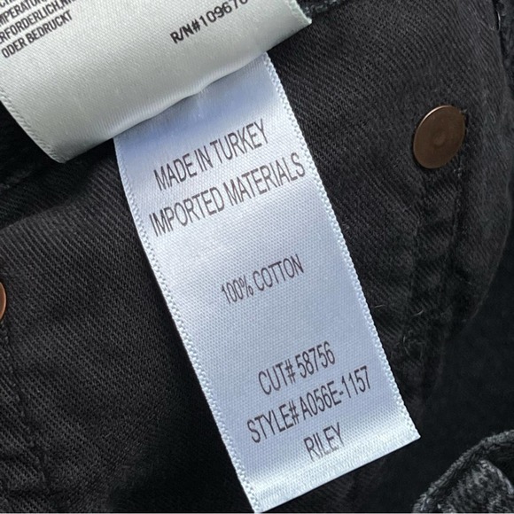 Agolde Riley Black Edit Crop High Straight Leg Jeans Women’s Size 33 - Picture 11 of 12